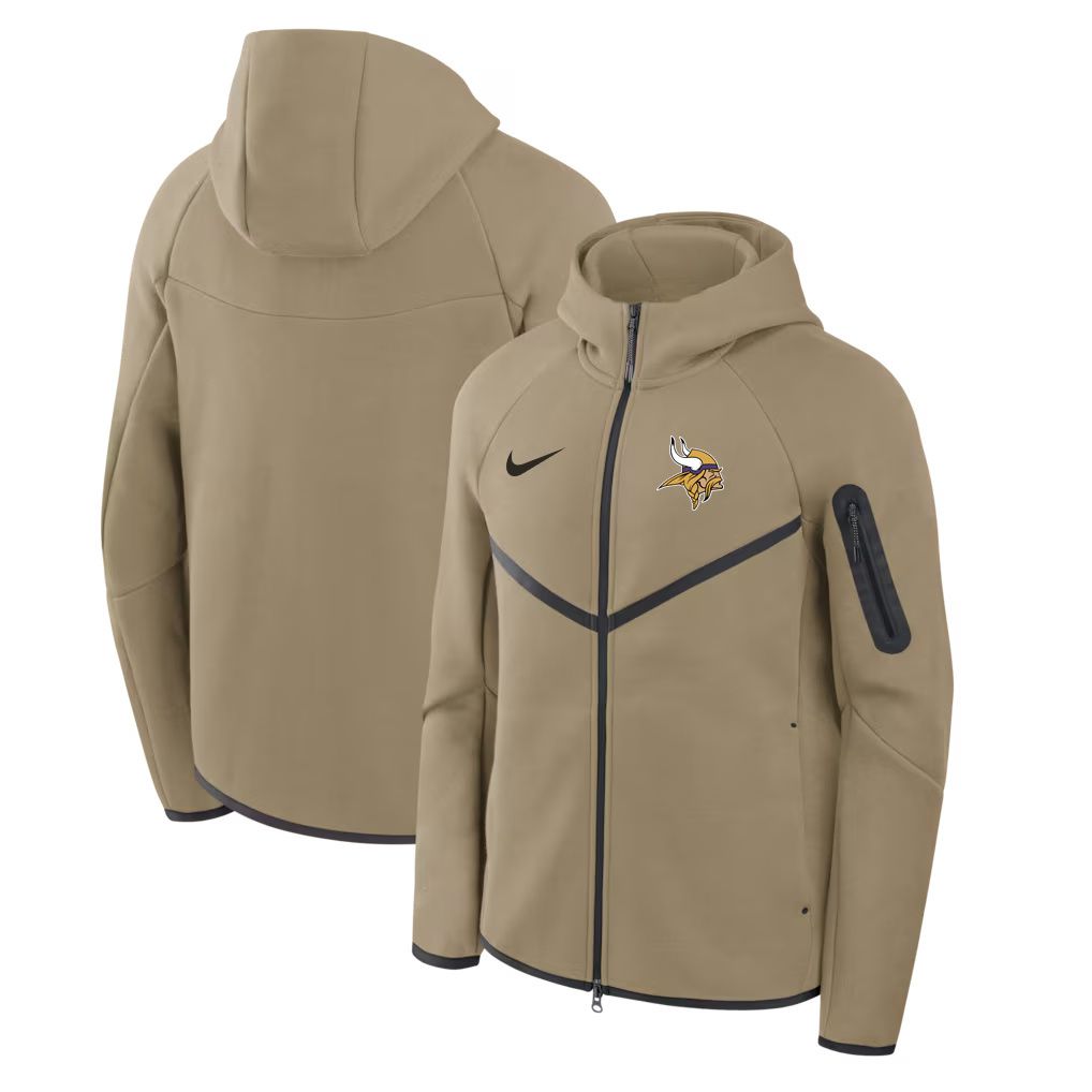 Men 2026 Nike NFL Minnesota Vikings hoodie brown 05